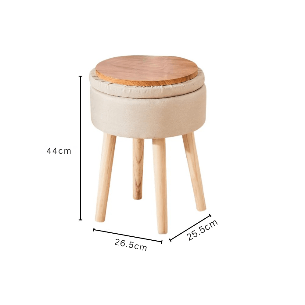 Space-Saving Multi-Purpose Modern Ottoman Stool