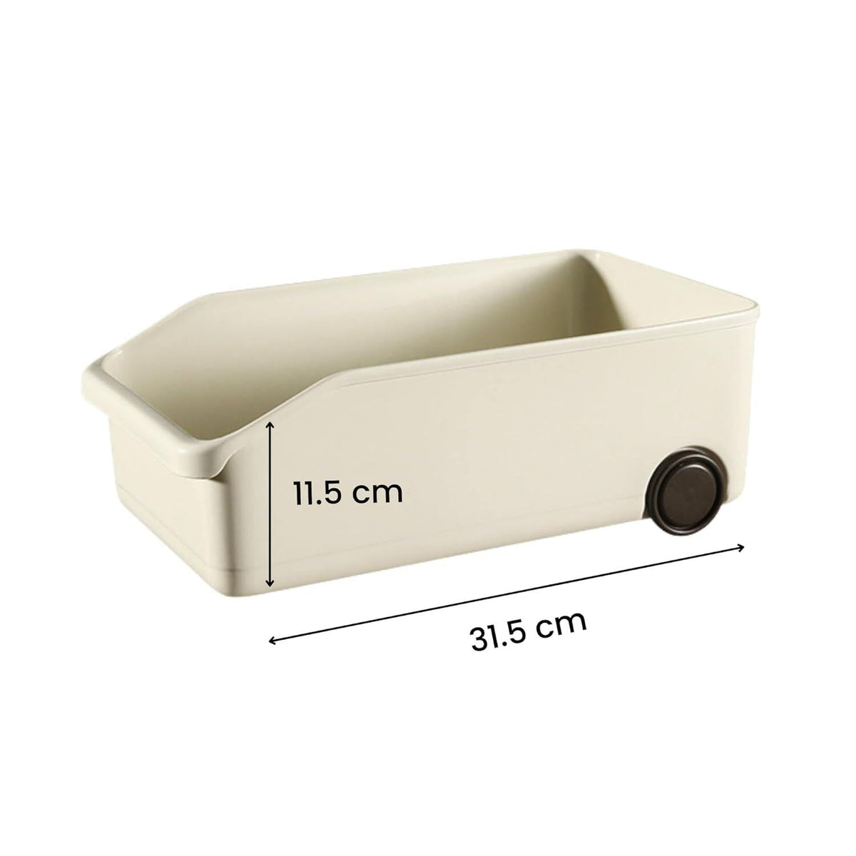 Multi-Purpose Compact Storage Bins with Wheels (Pack of 2)