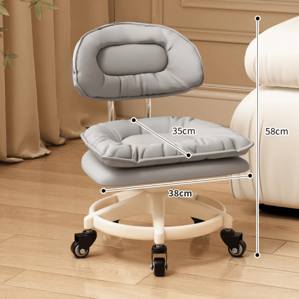 Faux Leather Swivel Padded Storage Stool