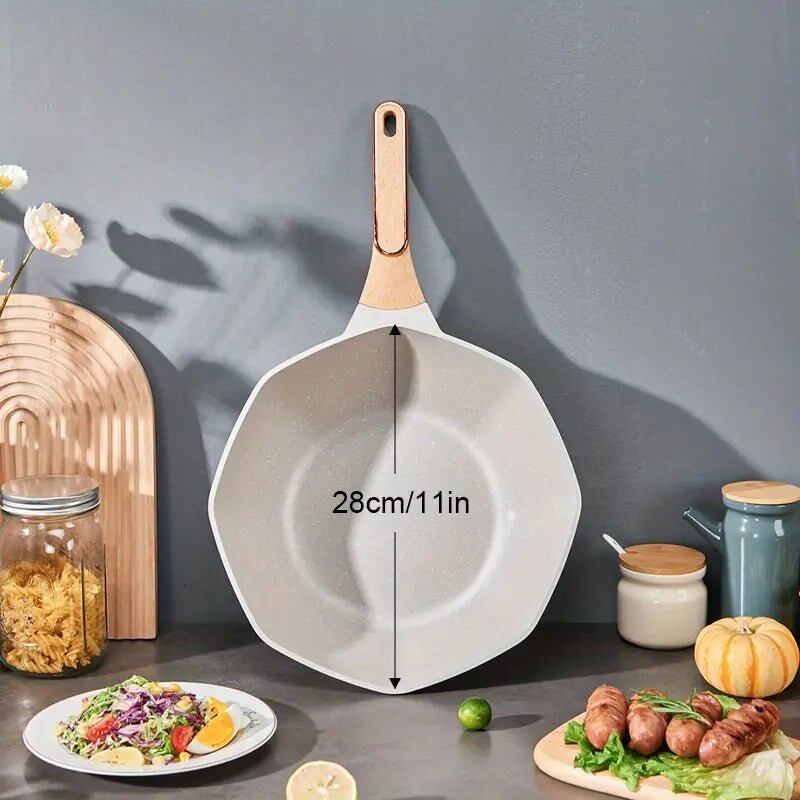 Non-Stick Octagonal Frying Pan with Lid