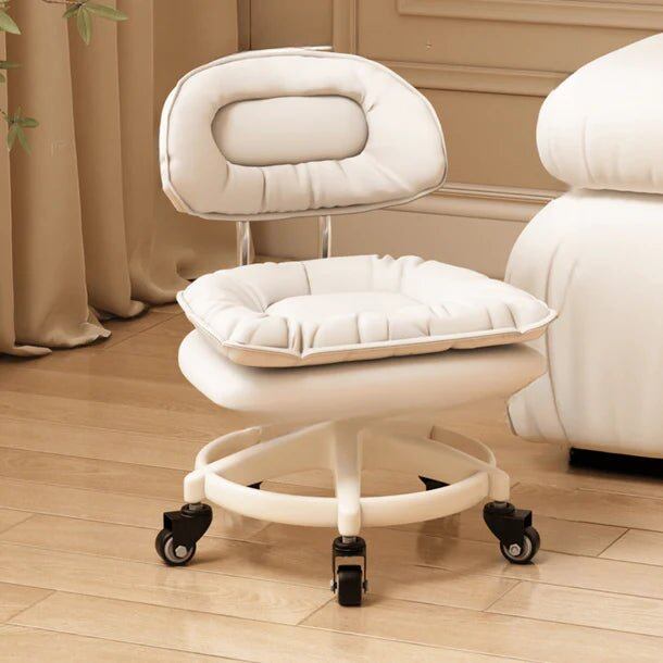 Faux Leather Swivel Padded Storage Stool