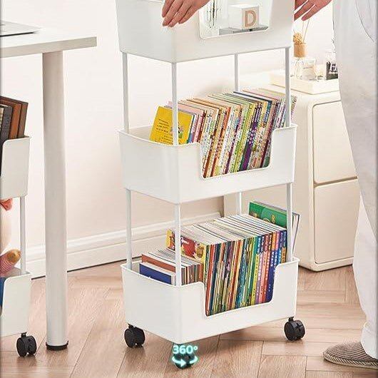 Multi-Layer Rolling Storage Cart with Swivel Wheels