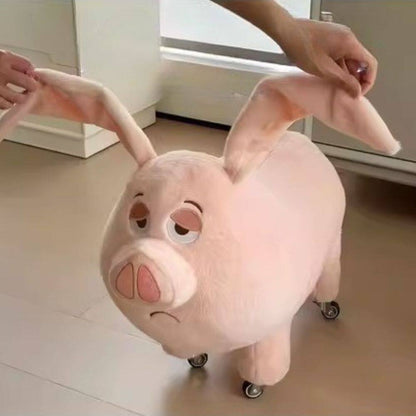 Pig-Shaped Plush Padded Ottoman Stool (60 cm)