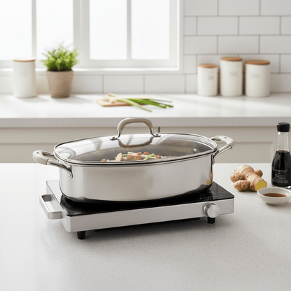 Premium Stainless Steel Food Steaming Pan