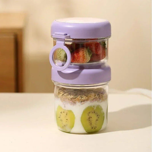 Portable Salad and Yogurt Container Cup with Leak-Proof Lid & Spoon