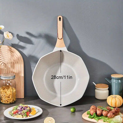 Non-Stick Octagonal Frying Pan with Lid